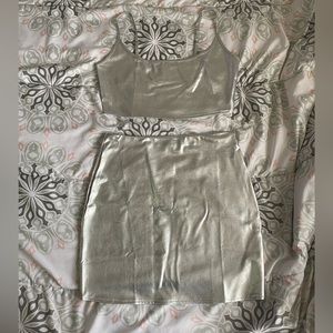 Silver holographic 2 piece set